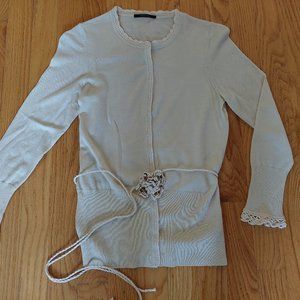 Elie Tahari Summer Sweater Cream Size XS